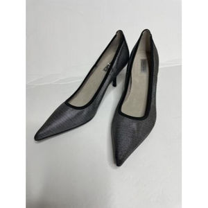Tahari Womens Black Silver Pump Dress Shoe Heels Pointed Toe Size 7M Women’s